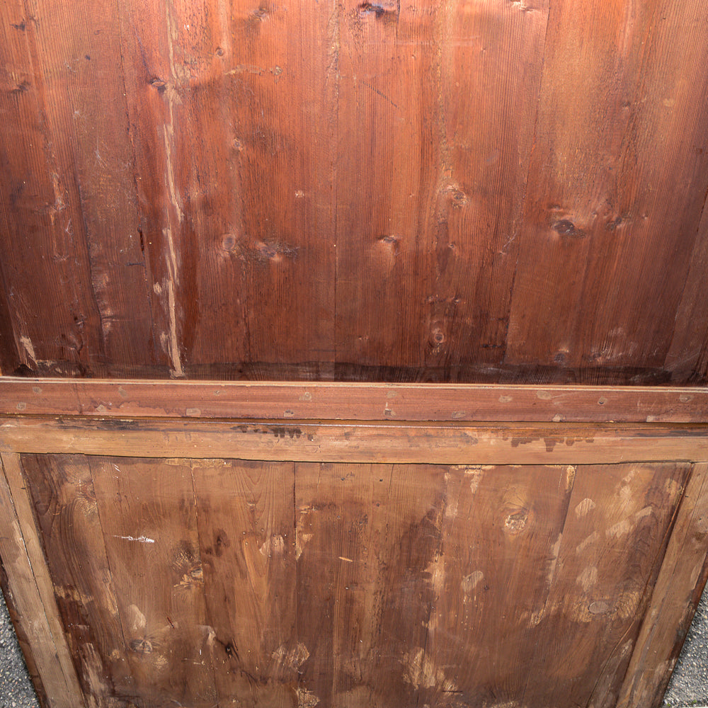 Credenza due corpi vetrina libreria in legno massello di abete epoca 800