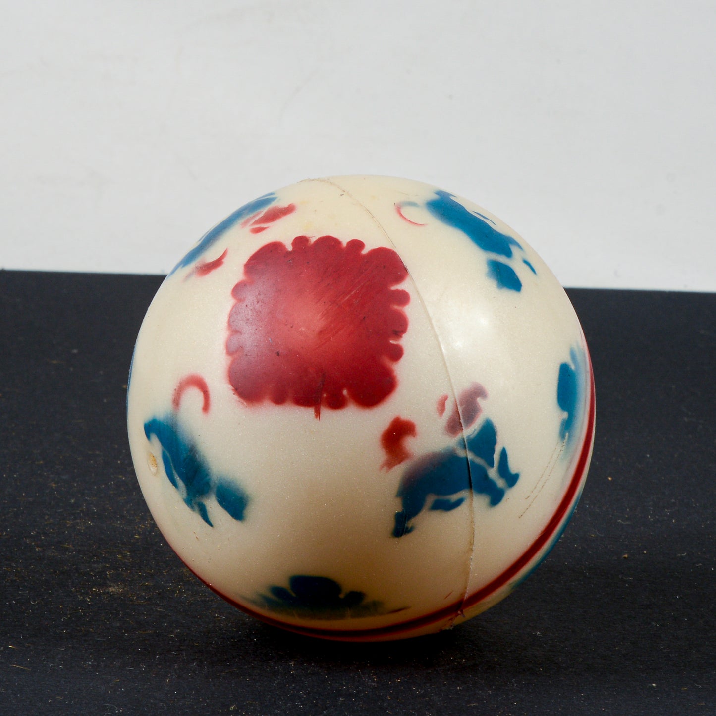 Giocattolo vintage palla in gomma plastica