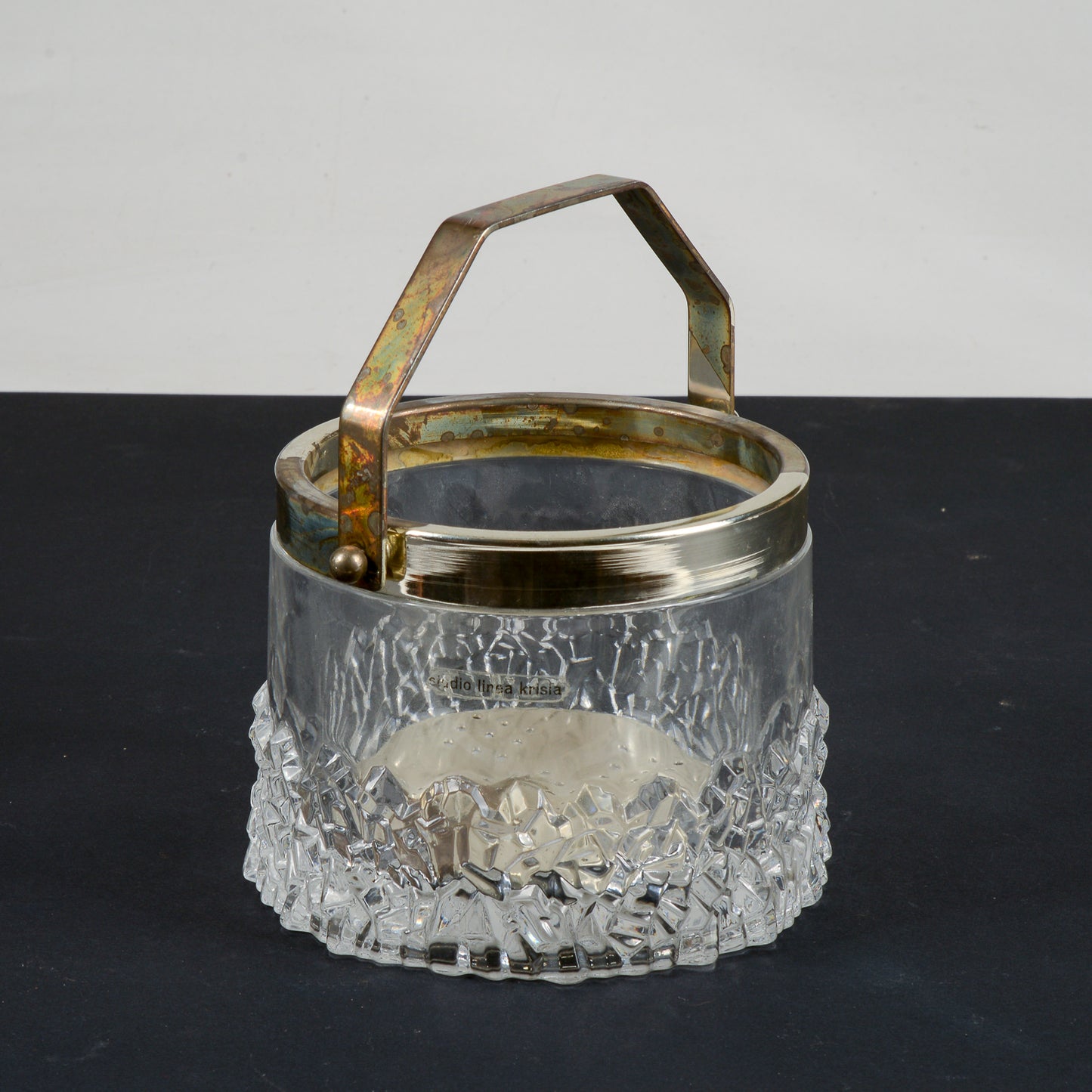 ciotola vaso portaghiaccio ghiaccio design studio linea krisia metallo argentato