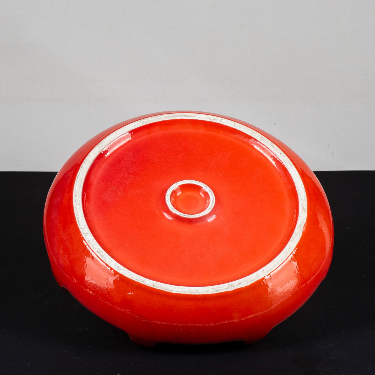 centrotavola ceramica arancione profumatore vintage