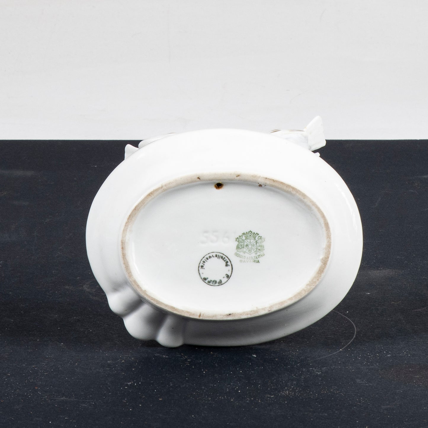 Posacenere in ceramica con stemma Offenbach Bavaria Gerold e Co. Tettau 1950