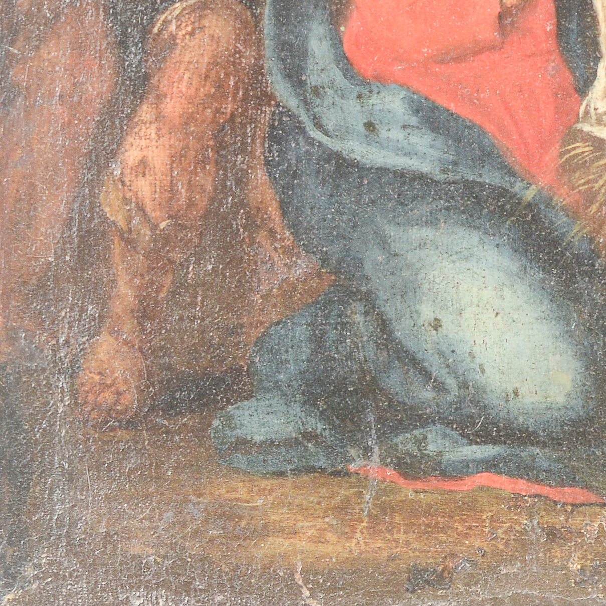 dipinto quadro natività epoca 500 olio su tela