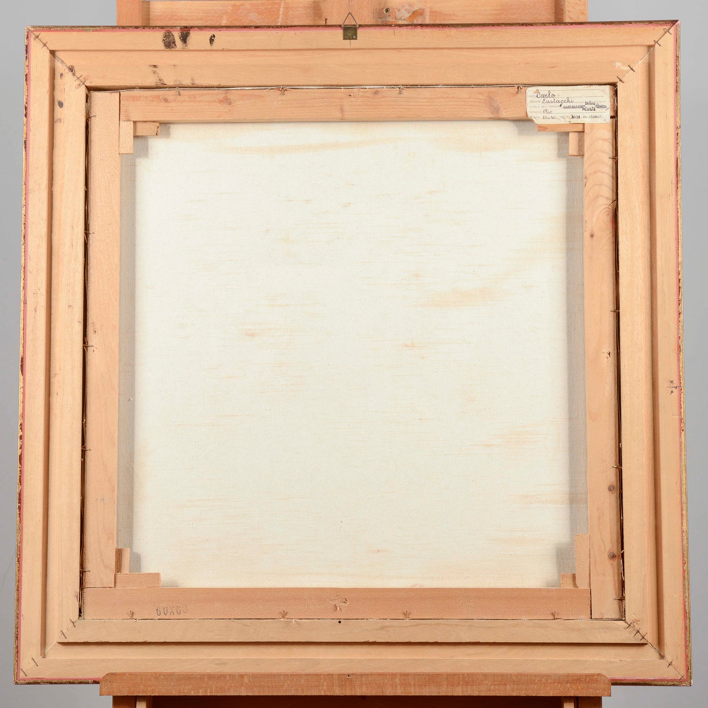 Quadro olio su tela Carlo Eustacchi titolo disperazione dolore morte paura Secolo XX