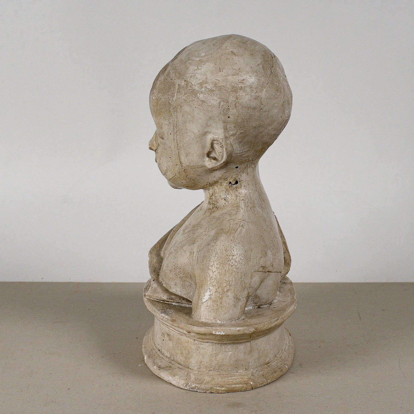 busto di bambino in gesso Desiderio da Settignano
