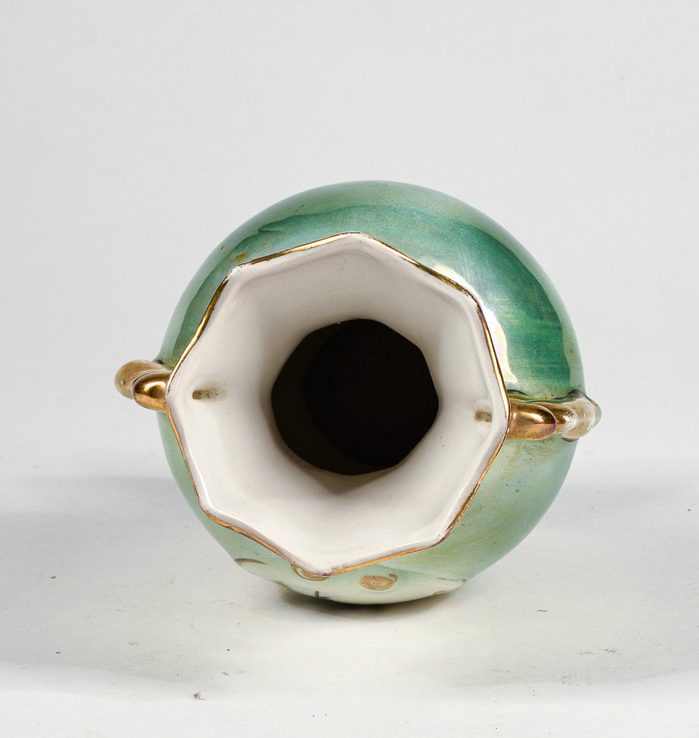anfora in porcellana smaltata cangiante ceramica Gualdo Tadino 1950