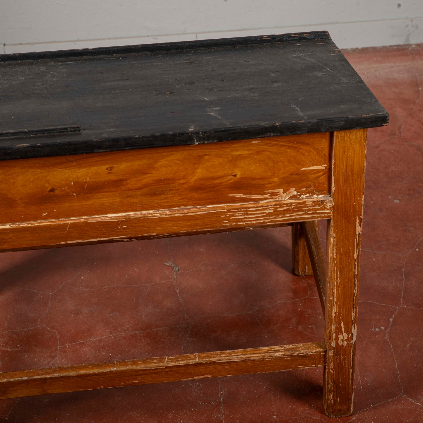 Banchetto Da Studente Scuola Legno Massello Inclinato Con Portapenne