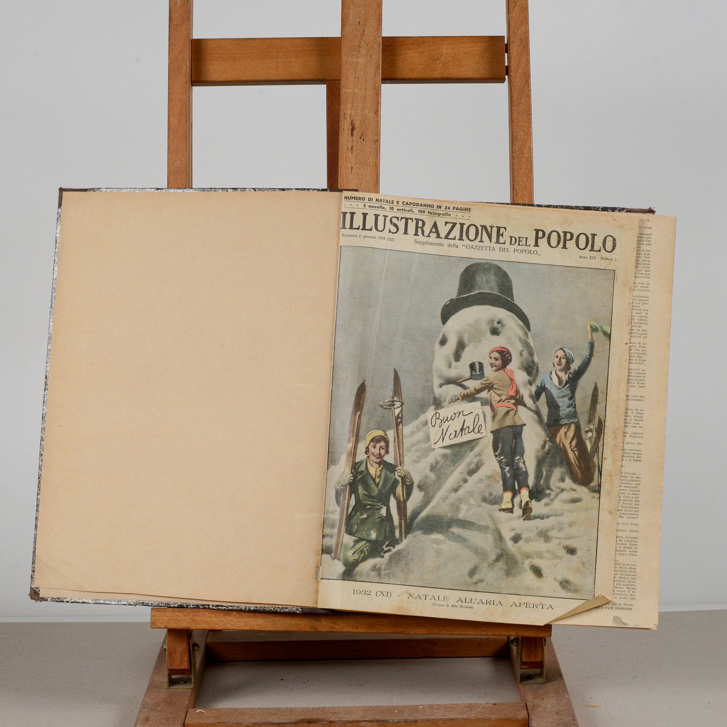 Libro raccolta del giornale rivista illustrazione del popolo 1933