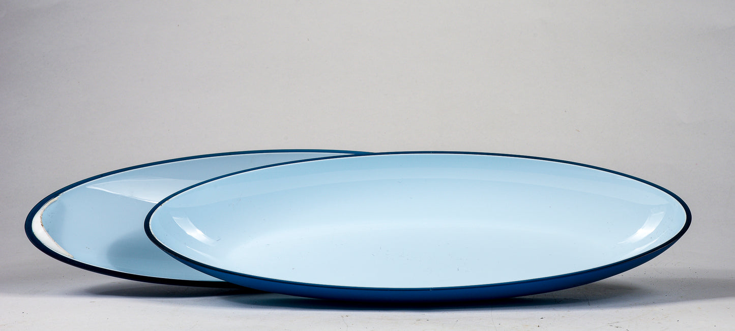 vassoio in plastica ART DECO' con coperchi raffigura sagoma pesce in plastica con piccoli segni