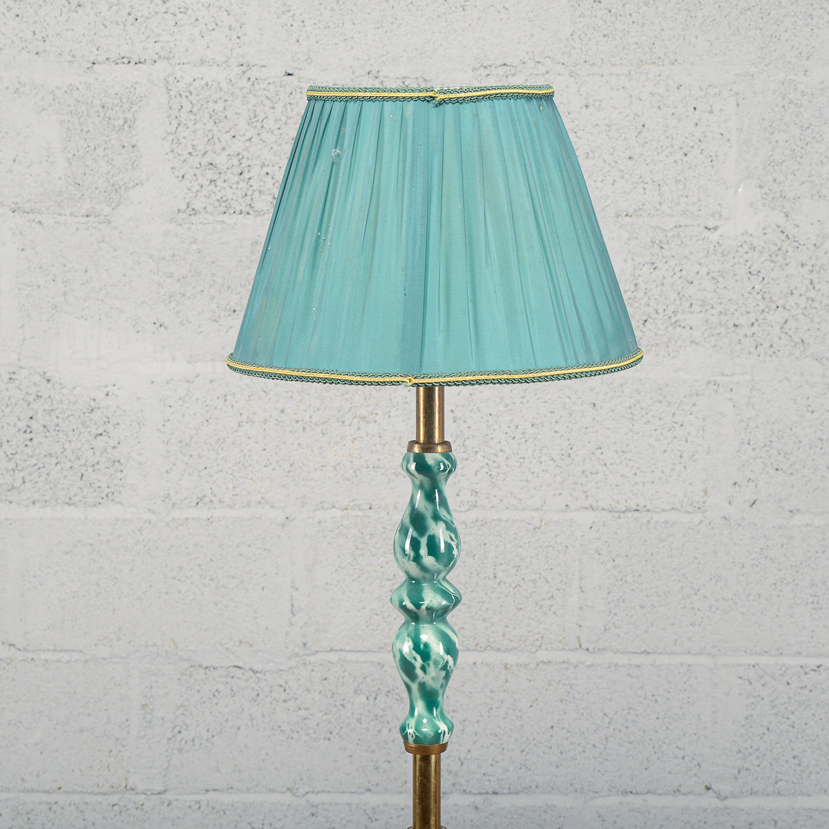 Lampada piantana ceramica vetro anni 50