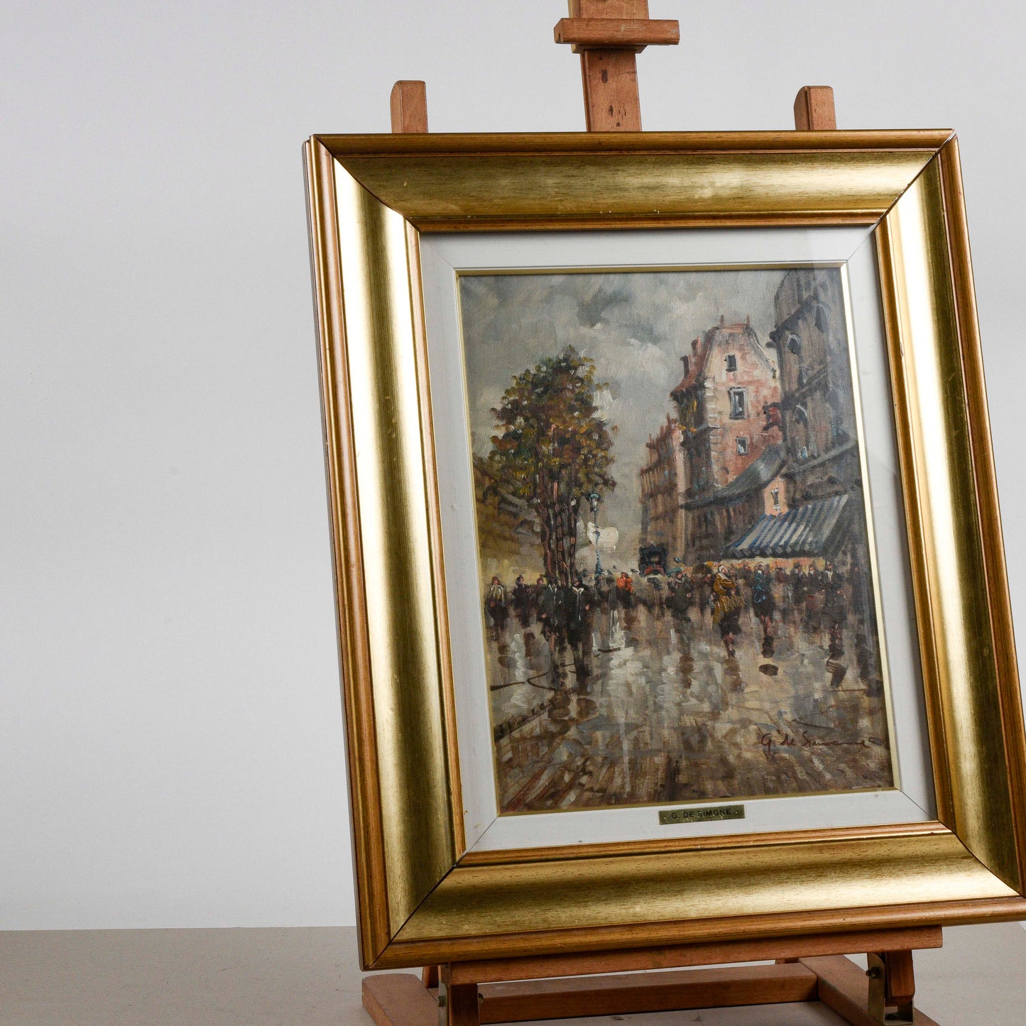 Quadro di paesaggio cittadino Parigi firmata G.DE SIMONE