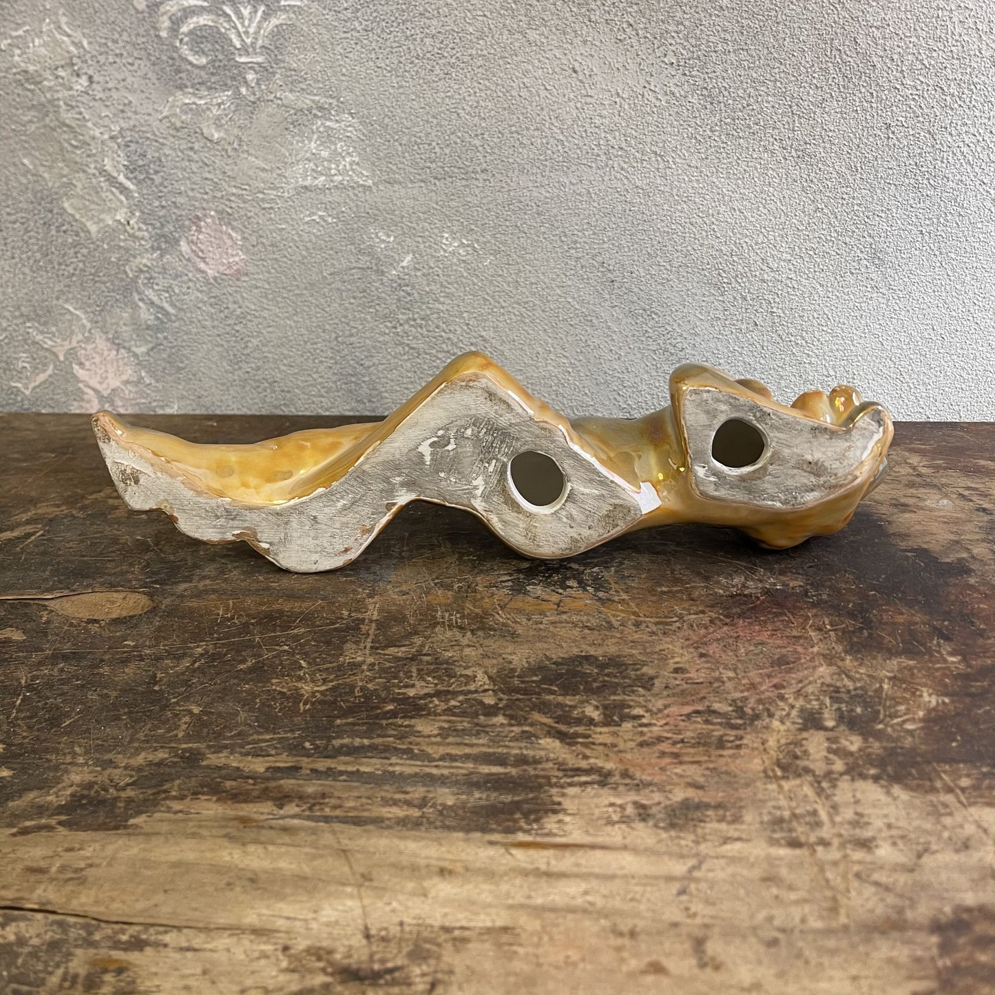 Ceramica Smaltata Da Mensola Di Un Nudo Femminile In Stile Art Deco Anni 30