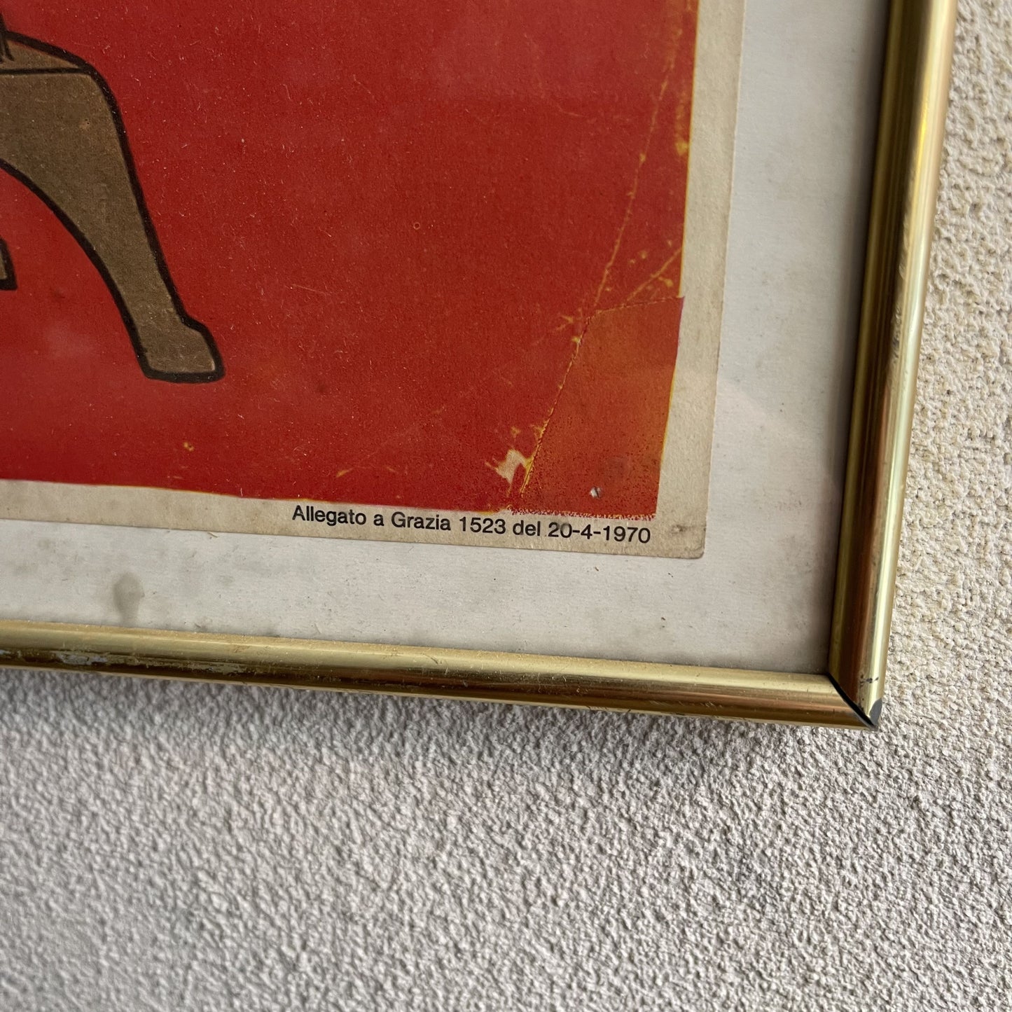 Litografia pubblicitaria Distillerie Italiane del 1970 incorniciata