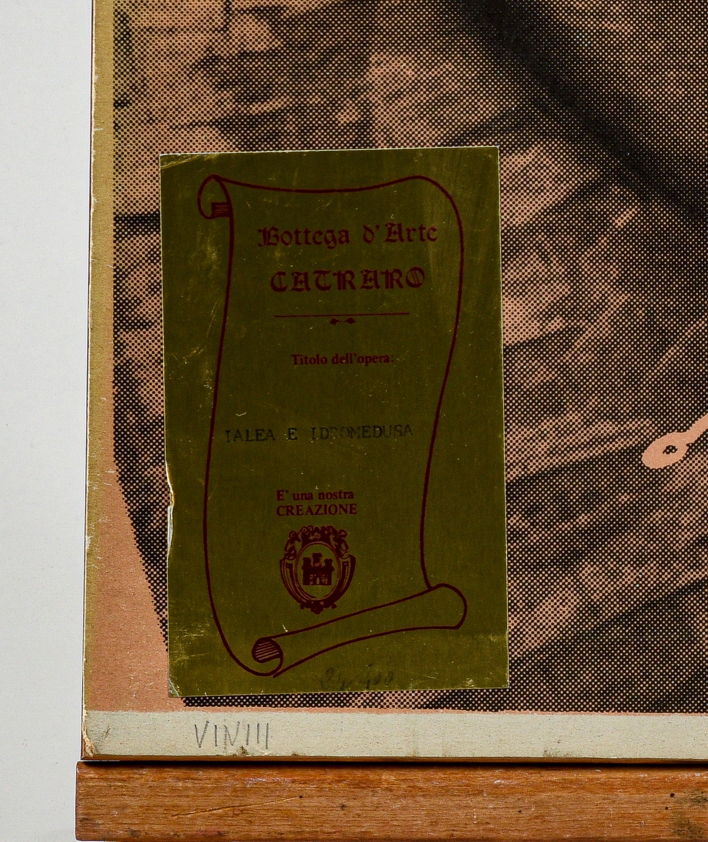 Quadro incisone su lastra in argento autore Catraro 1970