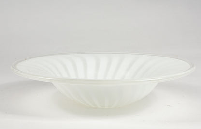 Piatto, ciotola, centrotavola in vetro striato Murano 1980
