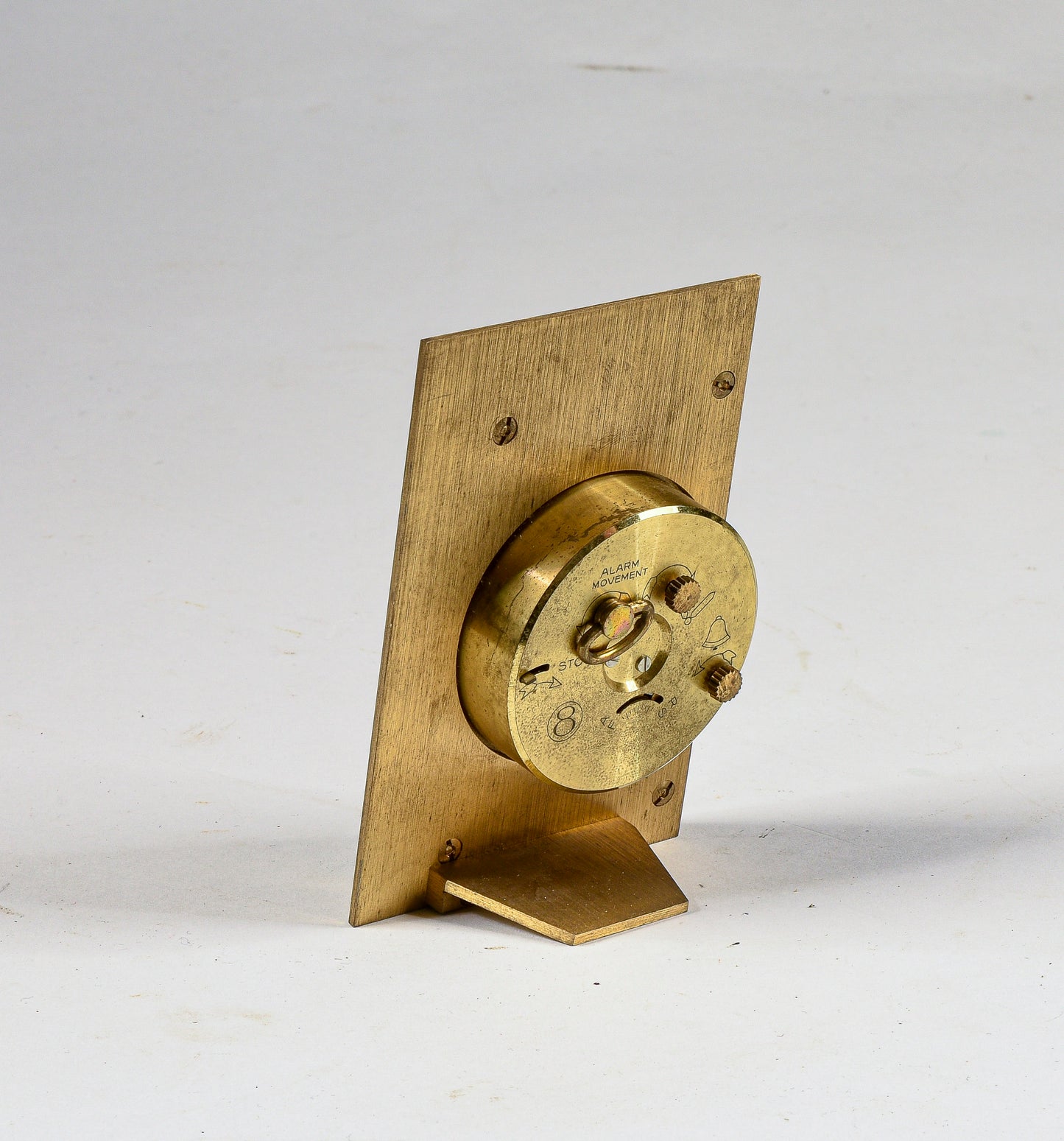 Sveglia orologio da tavolo marcata Jaccard in metallo dorato con suoneria originale anni '50