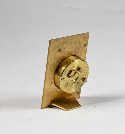 Sveglia orologio da tavolo marcata Jaccard in metallo dorato con suoneria originale anni '50