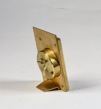 Sveglia orologio da tavolo marcata Jaccard in metallo dorato con suoneria originale anni '50