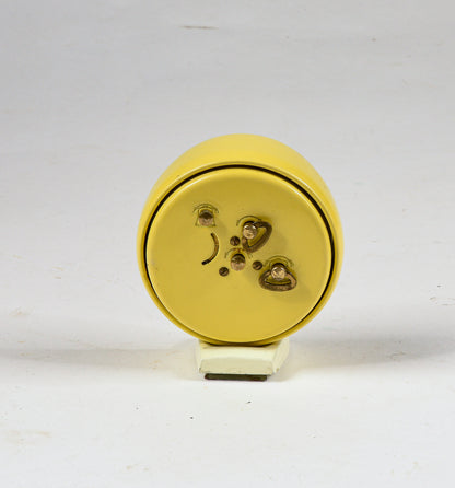 Sveglia orologio servizio sostituzioni Ritz gialla con suoneria vintage 1960