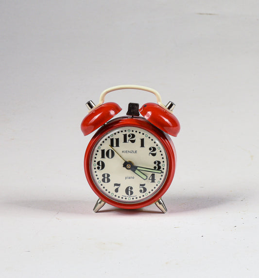 Sveglia kiezleetallo rosso con suoneria a doppia campana Germany vintage 1960