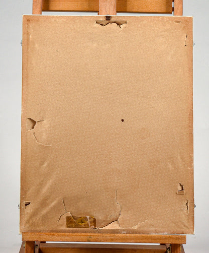 Quadro astratto futurista tecnica vernice  firmato e datato 1970