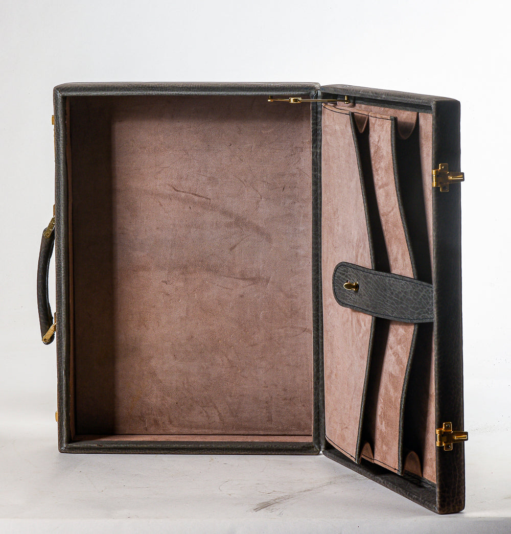 Valigia borsa portadocumenti 24 ore in pelle e ottone Italia 2000