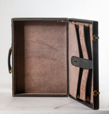 Valigia borsa portadocumenti 24 ore in pelle e ottone Italia 2000