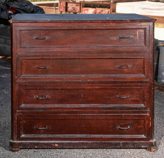 Comò cassettone 4 cassetti in legno di abete epoca primo 900