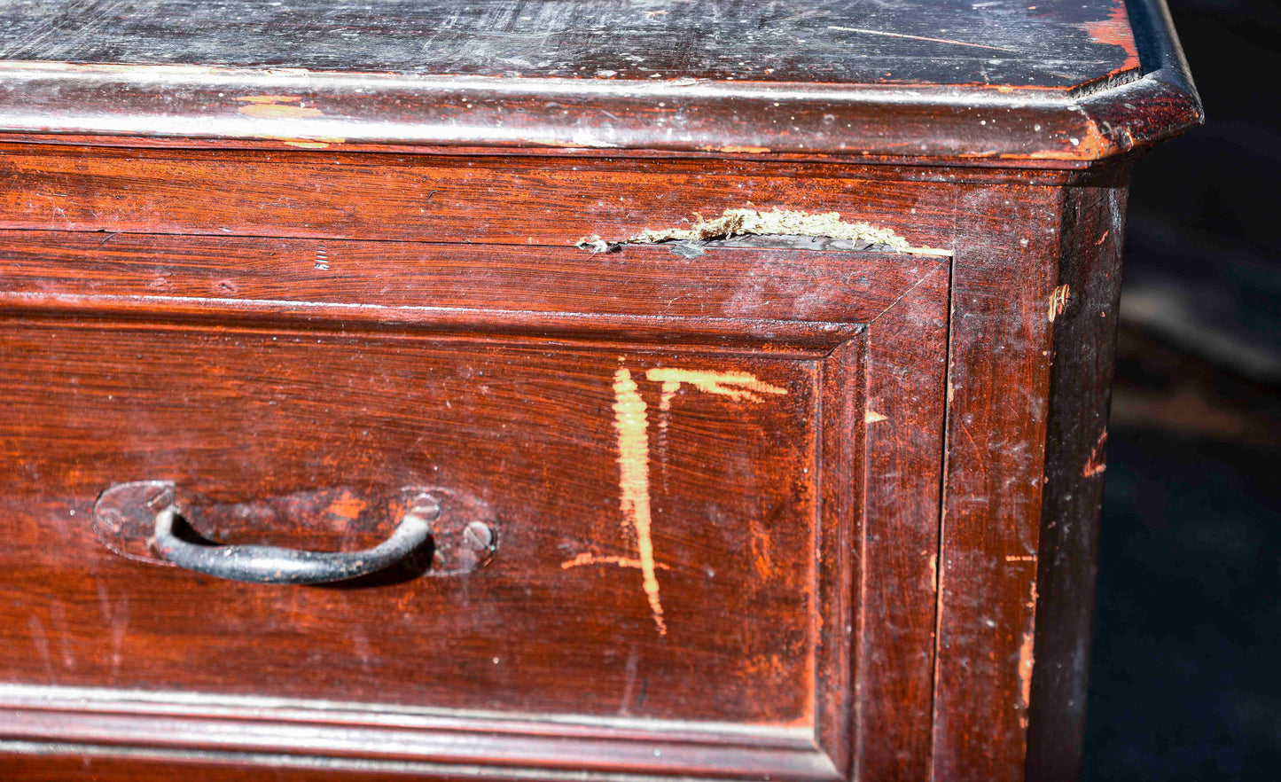 Comò cassettone 4 cassetti in legno di abete epoca primo 900