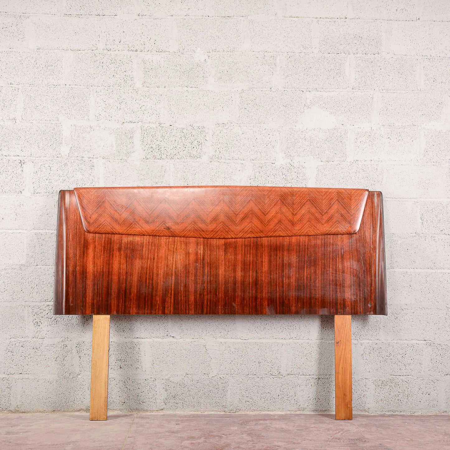Testa letto curva art deco