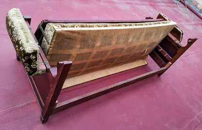 Divano letto  in tessuto damascato Italia epoca Liberty Art Nouveau