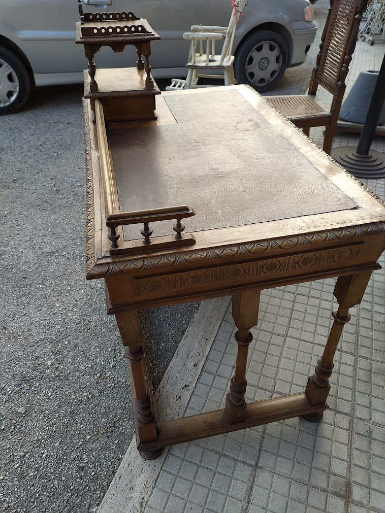 Scrivania scrittoio in noce epoca Liberty