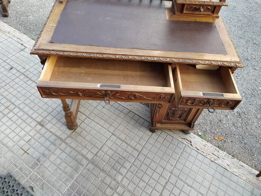 Scrivania scrittoio in noce epoca Liberty