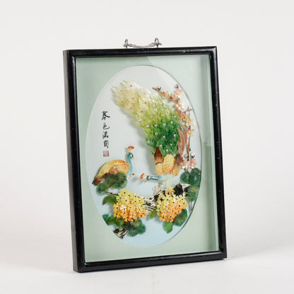 Quadro orientale con pavoni in madre perla