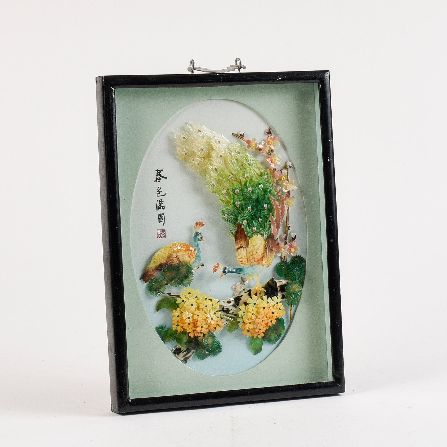 Quadro orientale con pavoni in madre perla