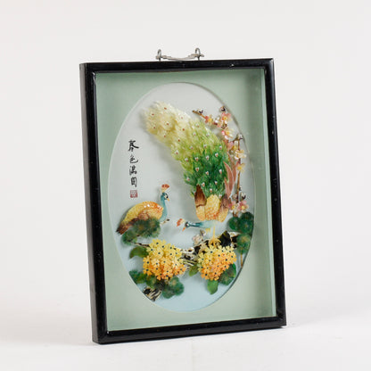 Quadro orientale con pavoni in madre perla