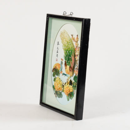 Quadro orientale con pavoni in madre perla