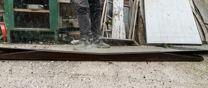 Specchio sagomato Art Deco con base nera in  legno 1940