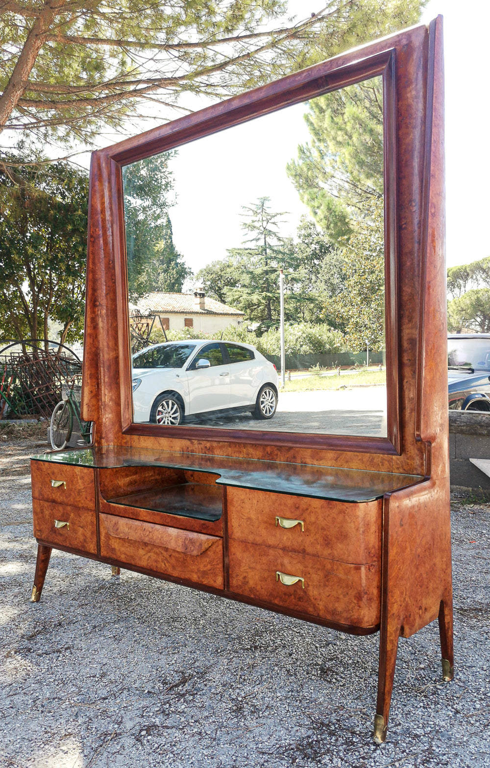 Consolle toletta con specchiera  design  Vittorio Dassi  1950