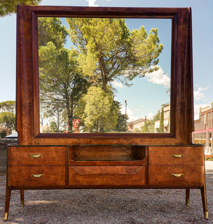 Consolle toletta con specchiera  design  Vittorio Dassi  1950