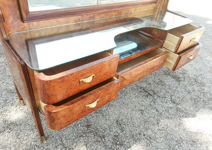 Consolle toletta con specchiera  design  Vittorio Dassi  1950