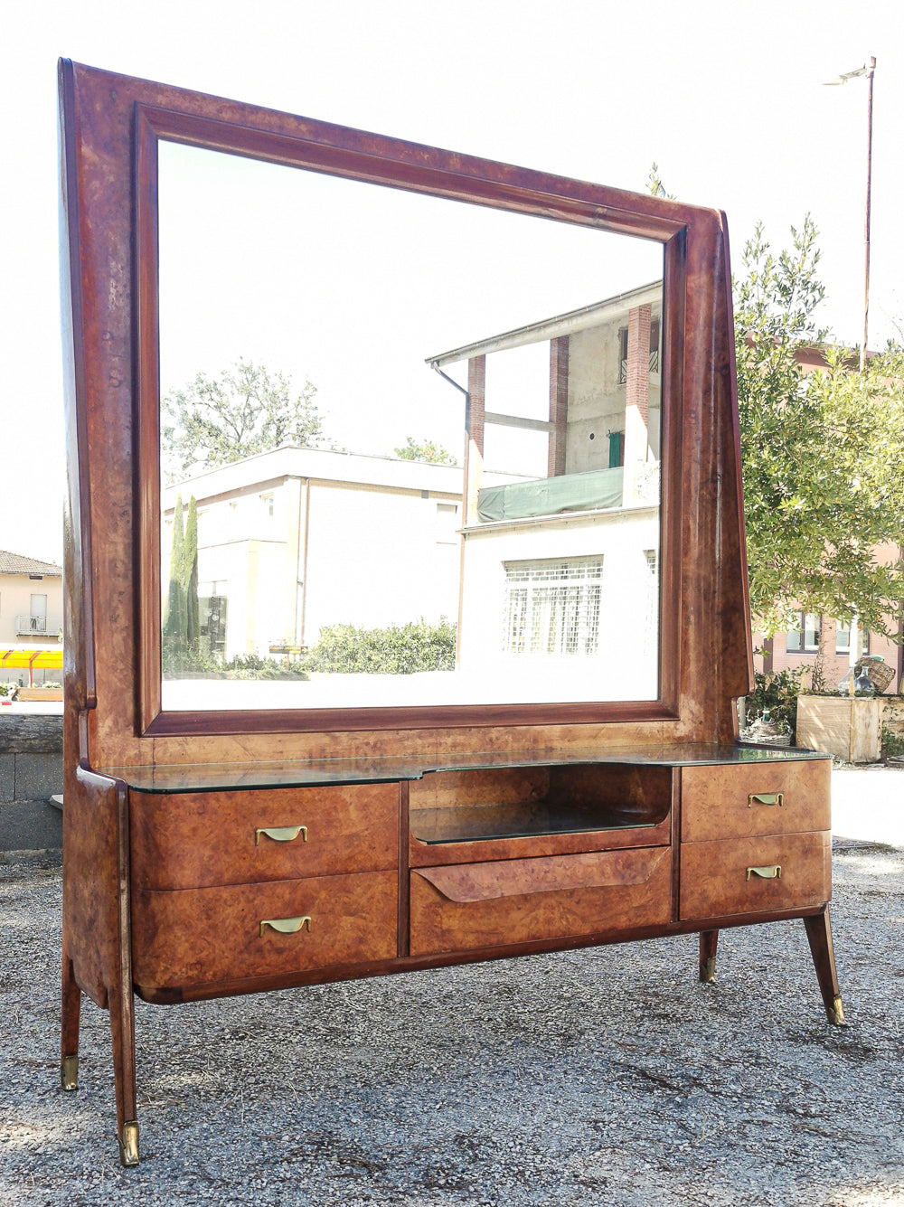 Consolle toletta con specchiera  design  Vittorio Dassi  1950