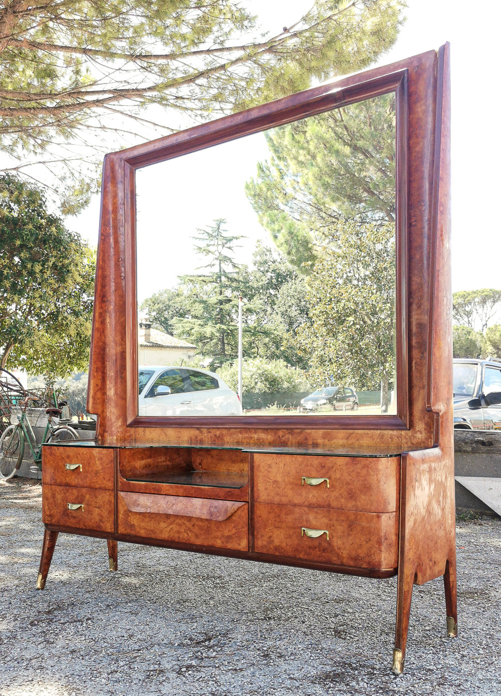Consolle toletta con specchiera  design  Vittorio Dassi  1950