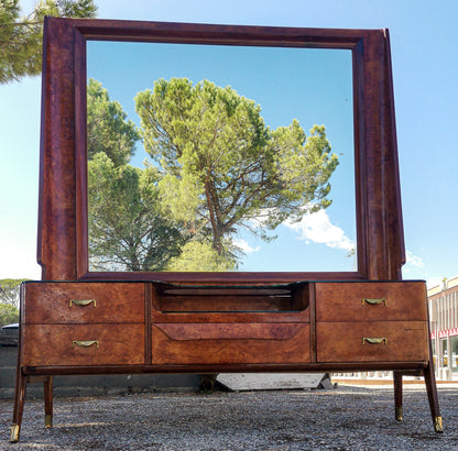 Consolle toletta con specchiera  design  Vittorio Dassi  1950