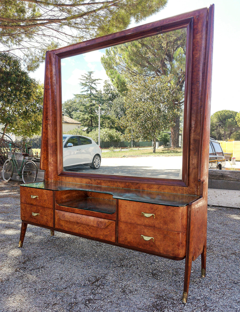 Consolle toletta con specchiera  design  Vittorio Dassi  1950