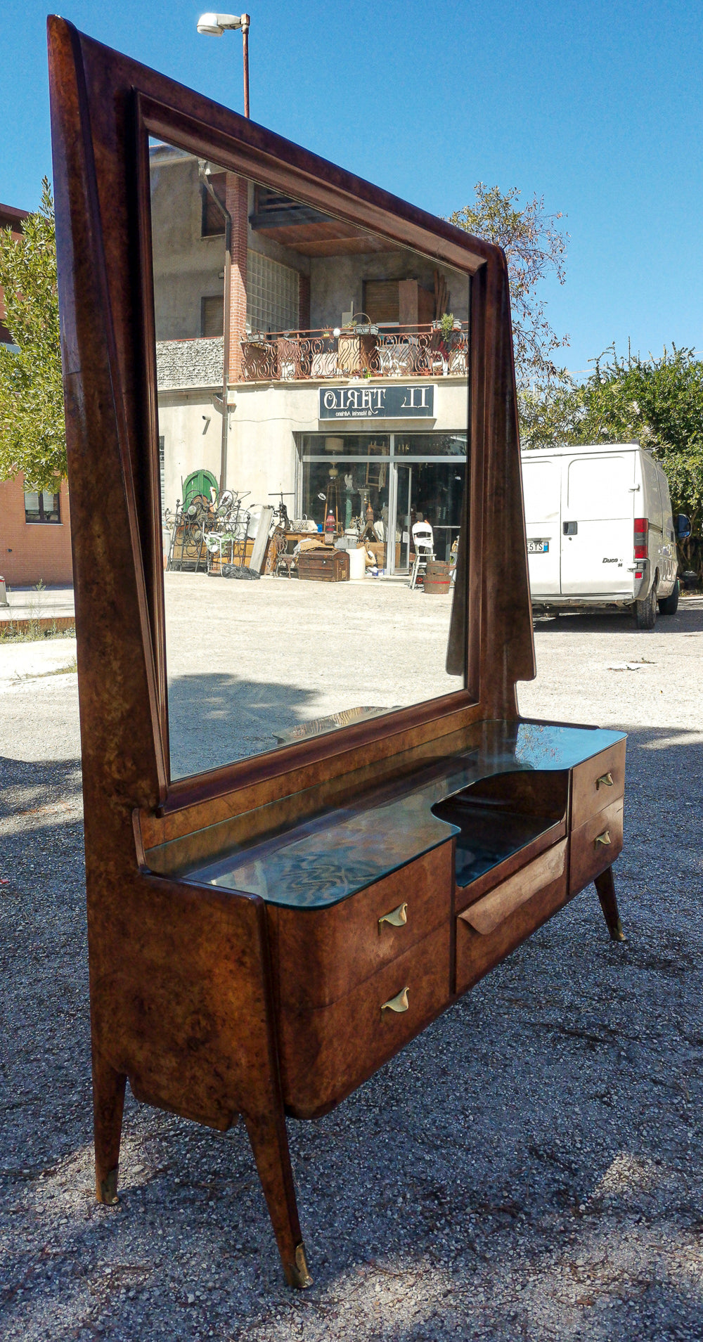 Consolle toletta con specchiera  design  Vittorio Dassi  1950