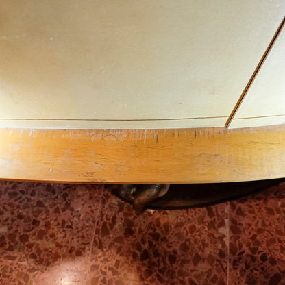 credenza in pergamena con grande specchio artigiani canturini