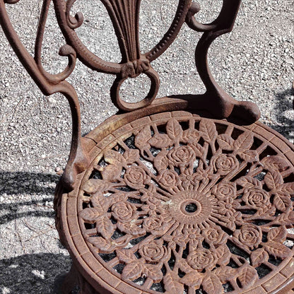 Set sedie con tavolo giardino patio ghisa
