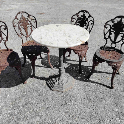 Set sedie con tavolo giardino patio ghisa