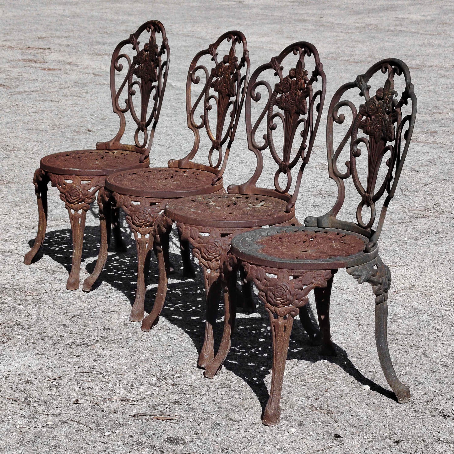 Set sedie con tavolo giardino patio ghisa