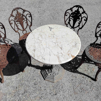 Set sedie con tavolo giardino patio ghisa